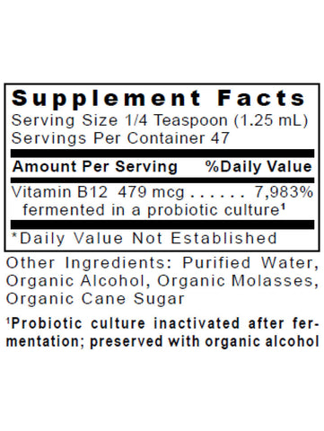 B12-ND, Sublingual, 2 fl.oz, Premier Research Labs, Supplement Facts