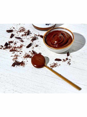 Dark Chocolate Hazelnut Butter Spread, 8oz, Fine & Raw Chocolate, Lifestyle 2