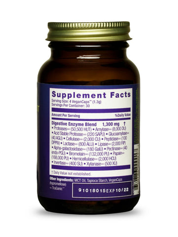Digestion Enhancement Enzymes, 120 Veg Caps, HealthForce Superfoods, Supplement Facts