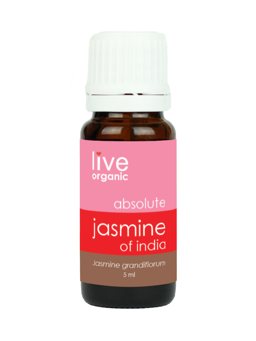 jasmine absolute of india essential oil, 5ml, live live & organic