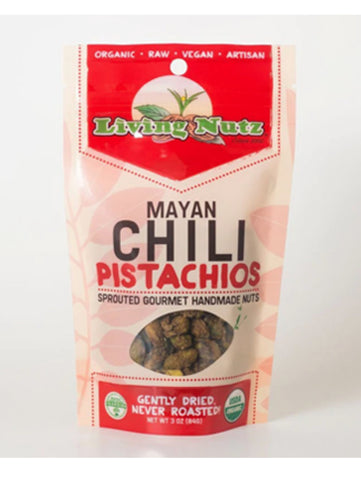 Living Nutz, Sprouted and Flavored Raw Nuts, Chili Pistachios