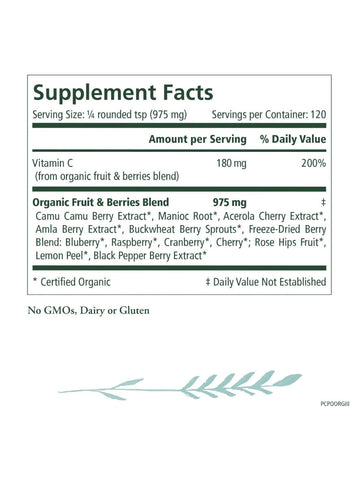 Pure Radiance C, Pure Synergy, 4oz Powder, Supplement Facts