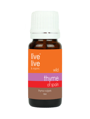 Thyme of Spain Essential Oil, Thymus vulgaris, 10ml, Live Live & Organic