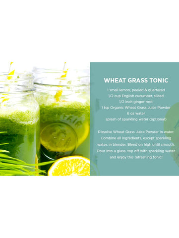 Wheat Grass Juice Powder, 5.3oz, Pure Synergy, Recipe
