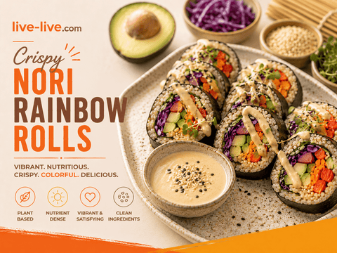 Crispy Nori Rainbow Rolls