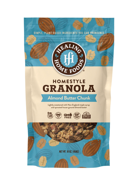 Granola, Almond Butter Chunk, Reduced Sugar, Healing Home Foods
