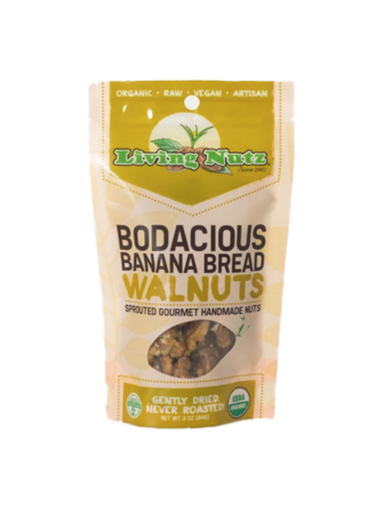 Bodacious Banana Bread Walnuts, Organic & Sprouted, Living Nutz