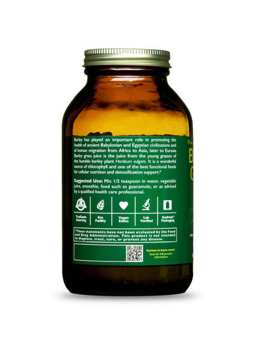 Barley Grass Juice, Organic Cold Pressed Powder, 8 oz, Healthforce Superfoods, Label