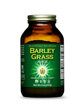 Barley Grass Juice, Organic Cold Pressed Powder, 8 oz, Healthforce Superfoods