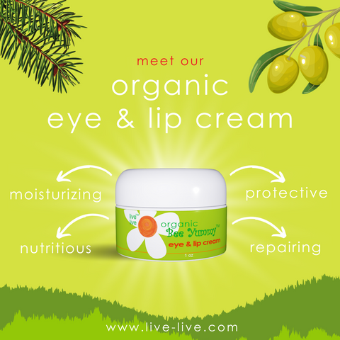 Bee Yummy Eye and Lip Cream, Live Live & Organic, Info Graphic