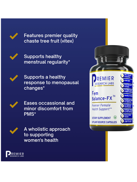 Benefits list for Fem Balance-FX, 60 Veg Caps, Premier Research Labs