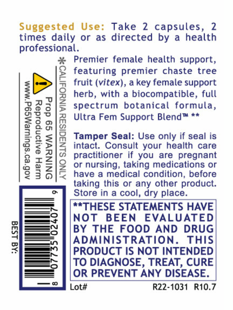 Suggested use for Fem Balance-FX, 60 Veg Caps, Premier Research Labs