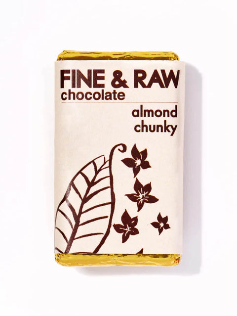 Fine & Raw Chocolate Bars, Almond Chunky