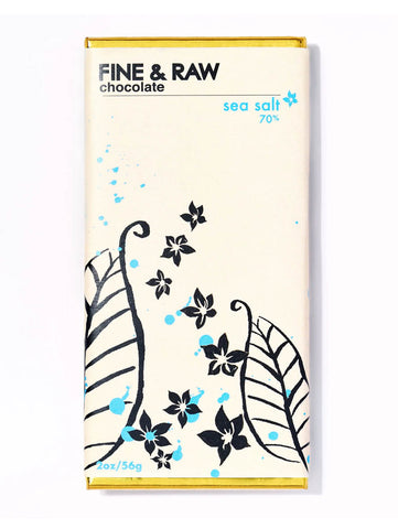 Sea Salt Chocolate Bar, Signature Collection, Fine And Raw Chocolate