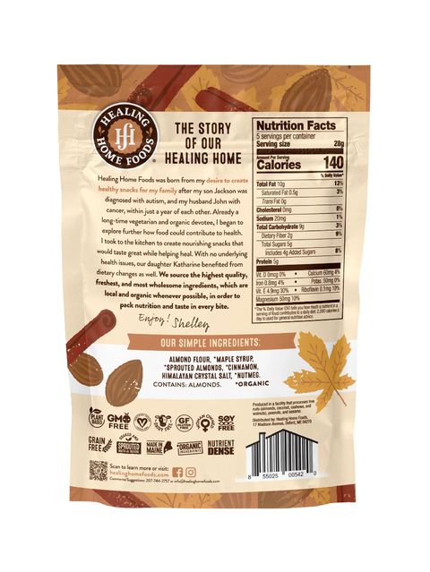 Graham Bites, Classic, Baked, Healing Home Foods, back of packaging