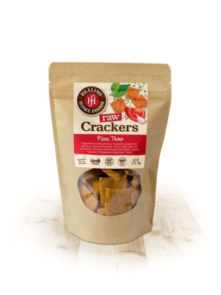 Raw Crackers, Pizza Thins, 4.5oz, Healing Home Foods