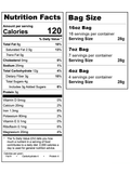 Nutrition facts for Homestyle Coconut Cashew Crunch Granola, Healing Home Foods