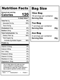 Nutrition Facts for Homestyle P-Nutty Chip Granola, Reduced Sugar, Healing Home Foods