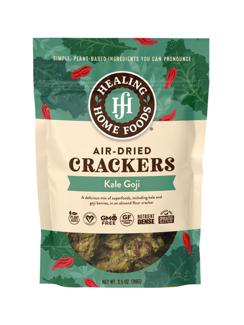 Raw Crackers, Kale Goji, 3.5oz, Healing Home Foods