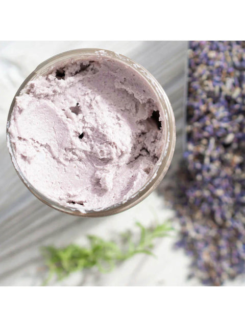 French Lavender Whipped Soap & Scrub, 8oz, Pacha Soap, Lifestyle