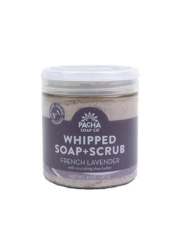 French Lavender Whipped Soap & Scrub, 8oz, Pacha Soap