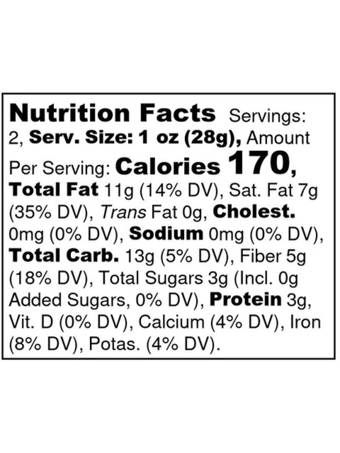 Mesquite Chocolate Bar, Signature Collection, Fine And Raw Chocolate, Nutrition facts