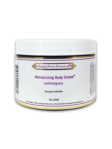 Moisturizing Body Cream, 12oz, Simply Divine Botanicals, Lemongrass
