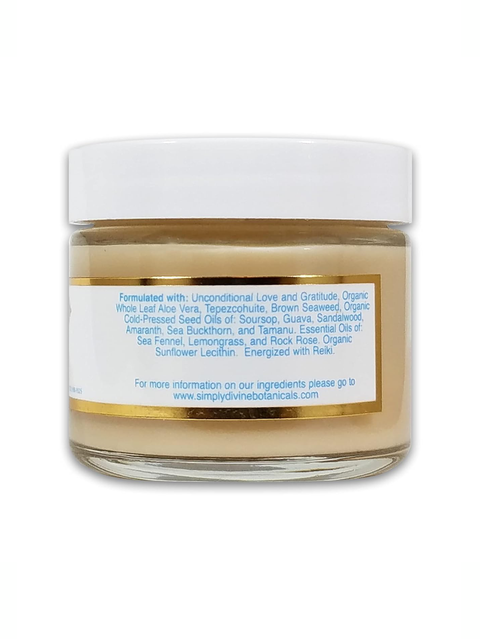 On A Clear Day, Blemish Banishing Moisturizer, 2oz, Simply Divine Botanicals, ingredients list