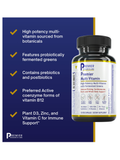 Premier Multi-Vitamin, 120 Caps, Premier Research Labs with feature list on a blue background