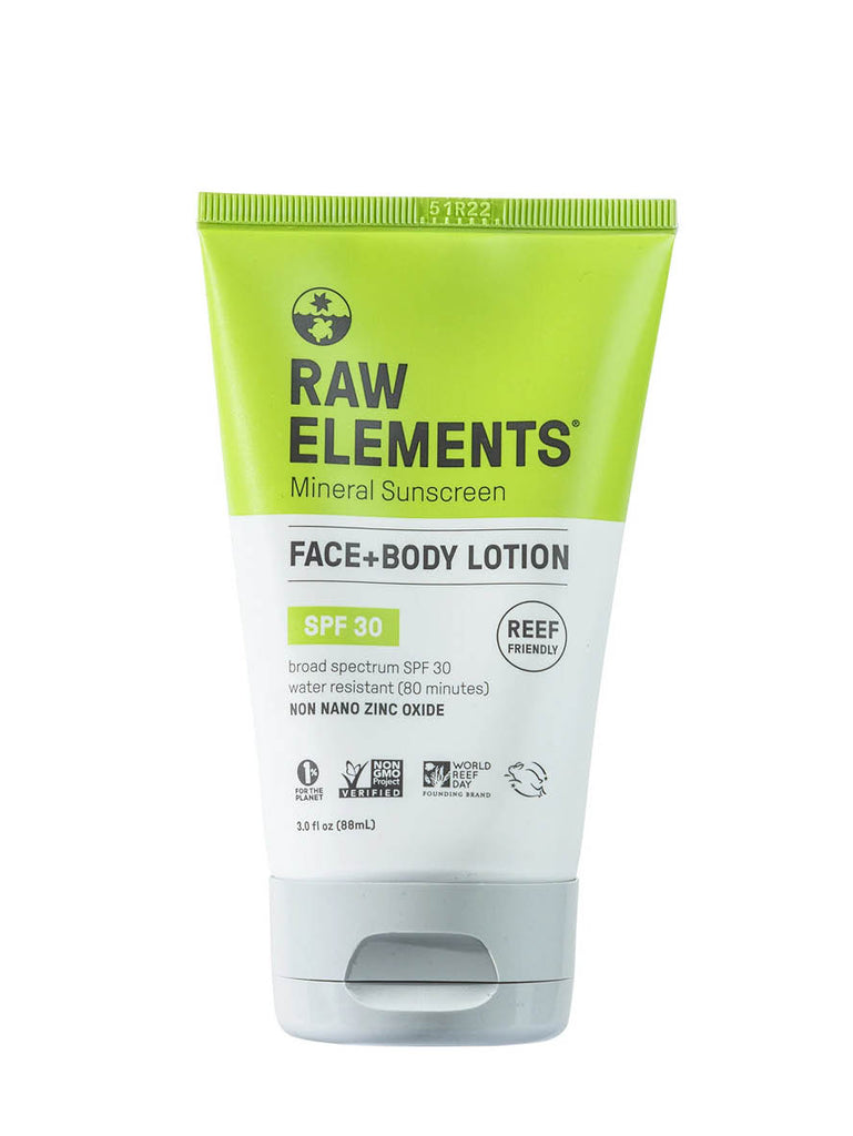 Face And Body Sunscreen, SPF 30+, 3oz, Raw Elements