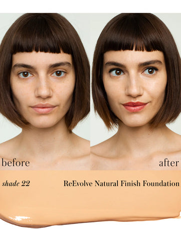 ReEvolve Natural Finish Liquid Foundation, RMS Beauty, 22, Before & After