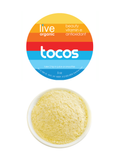 yummy tocos™, tocotrienols, 5oz, vitamin e, live live & organic. Open container with label above