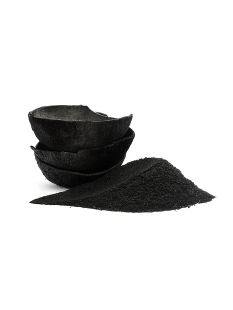 Ultra fine charcoal on a white background