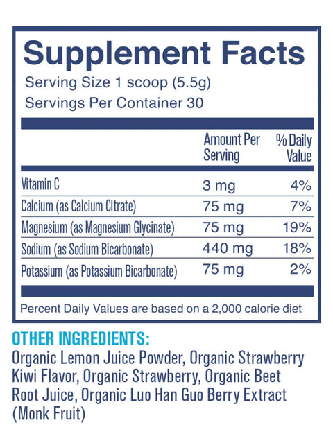 Acid Kicking Minerals, Kiwi Strawberry, 120g, Alkamind, Facts