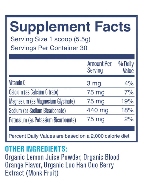 Acid Kicking Minerals, Blood Orange, 120g, Alkamind, Facts