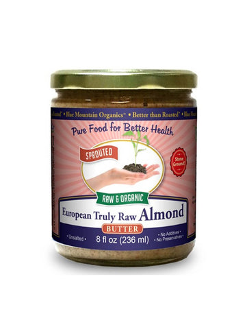 Almond Butter, European Truly Raw, Sprouted, 8oz, Blue Mountain Organics