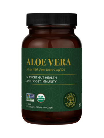 Aloe Vera, Digestive Health, 60 Caps, Global Healing