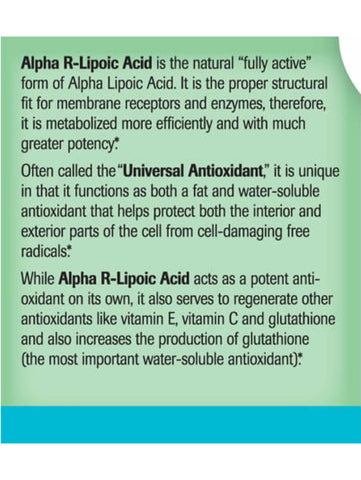 Alpha Lipoic Acid, 60 Veg Caps, Natural Wellness, Label