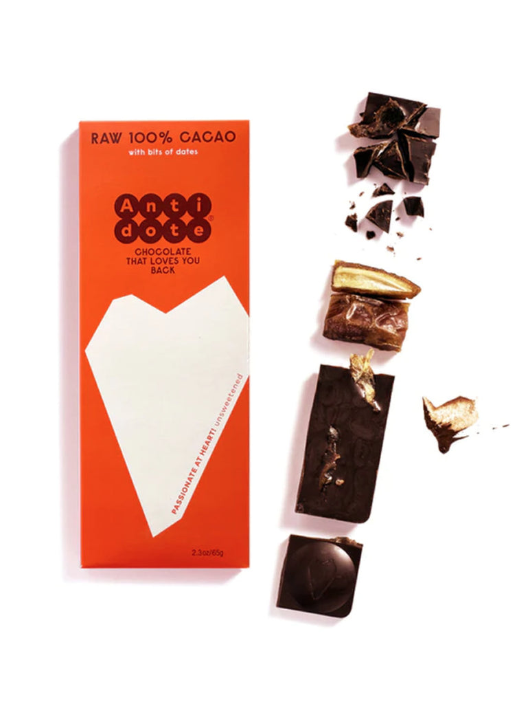 Raw 100% Chocolate Bar + Dates, Antidote Chocolate