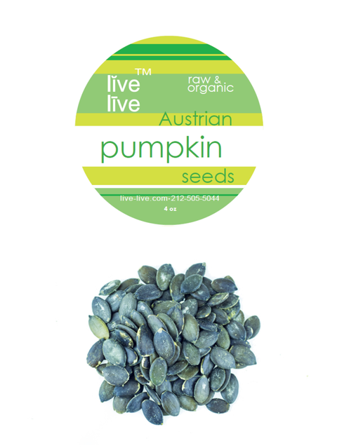 austrian pumpkin seeds, organic, 4oz, live live & organic