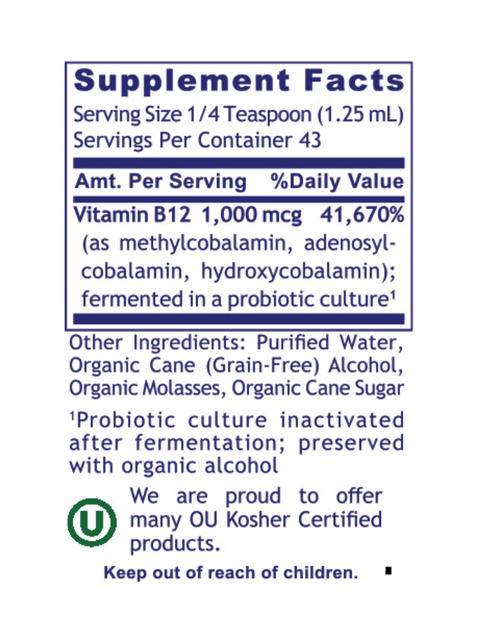 B12-ND, Sublingual, 2 fl.oz, Premier Research Labs, supplement facts