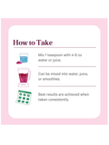 Instructions on how to take Organic Beet Juice Powder, 6.4oz, Pure Synergy, with a pink border