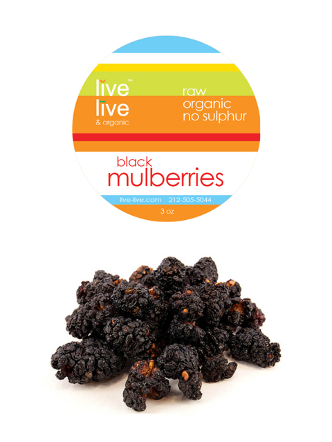 black mulberries, 3oz, live live & organic