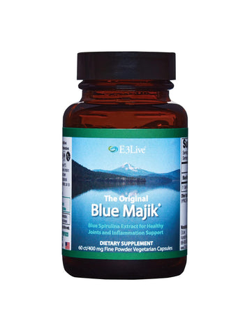 Blue Majik, Natural Phycocyanin-Rich Extract, E3 Live, 60 Veg Caps 400mg