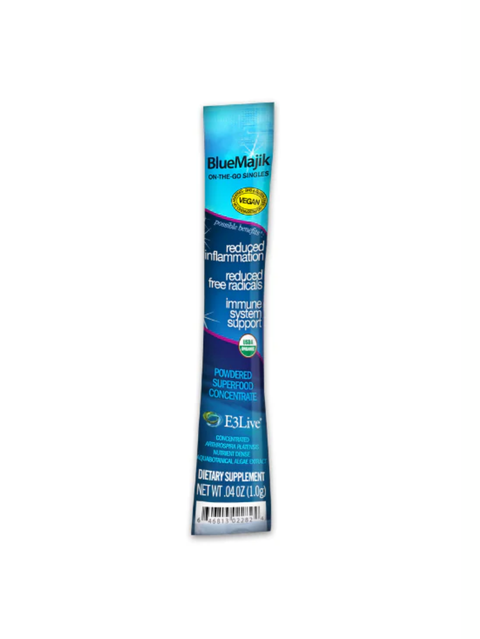 Blue Majik, Natural Phycocyanin-Rich Extract, E3Live, single use packet