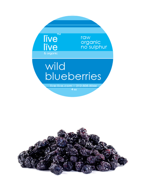 blueberries, organic, live live & organic