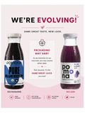 Blueberry Juice, Organic, Cold-Pressed, 8.4oz, Pomona. old and new packaging