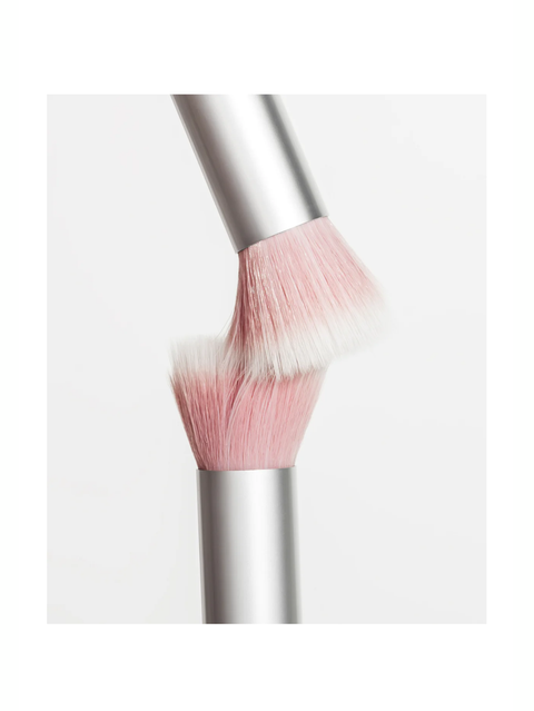 Blush Brush, RMS Beauty with pink bristle head on a white background