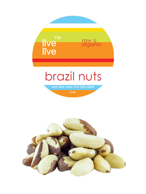 brazil nuts, 6oz, live live & organic