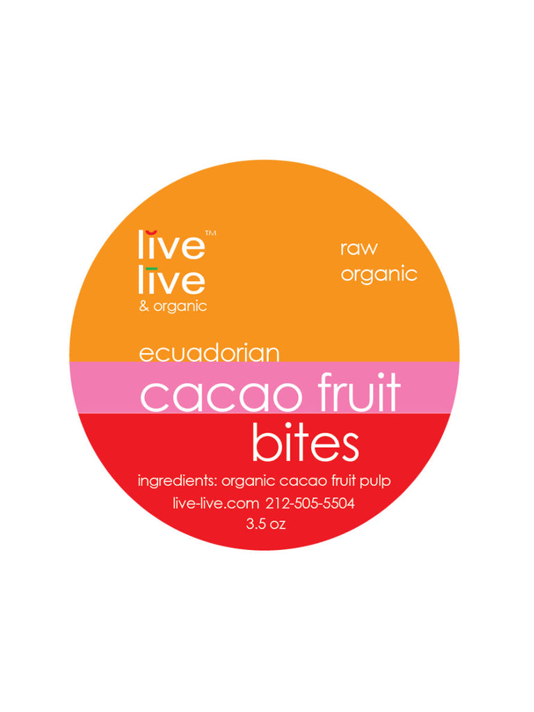 Cacao Chocolate Fruit Bites, Organic & Raw, 3.5oz, Live Live & Organic